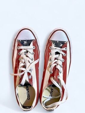 Converse Red, White & Blue Flag Low Top Sneakers
